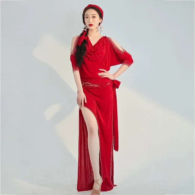 

Балади халат тренировочный костюм Шааби народный костюм для выступлений женский розмарин оригинальный костюм для танца живота