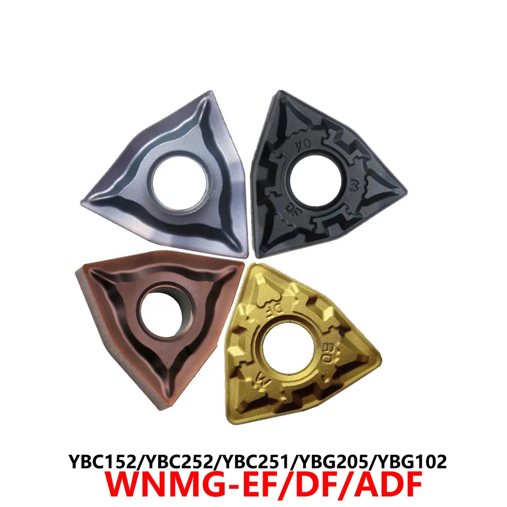 

Original WNMG060404 WNMG060408 WNMG080404 WNMG080408 WNMG080412 DF ADF EF YBC152 YBG205 Carbide Inserts WNMG CNC Tools Blades