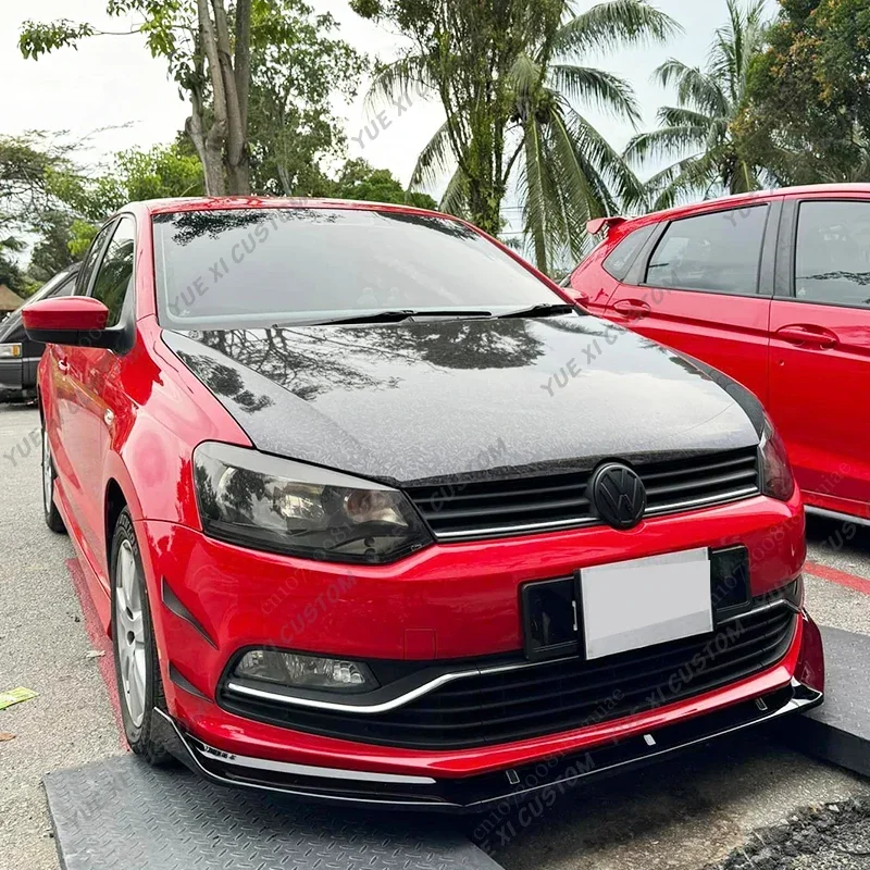 VolksWagen POLO MK5 6R 6C TDI TSI MPI 2009-2018 자동차 앞 범퍼 립 턱 스포일러 스플리터 립 가드 보호대 커버 튜닝 썸네일 2