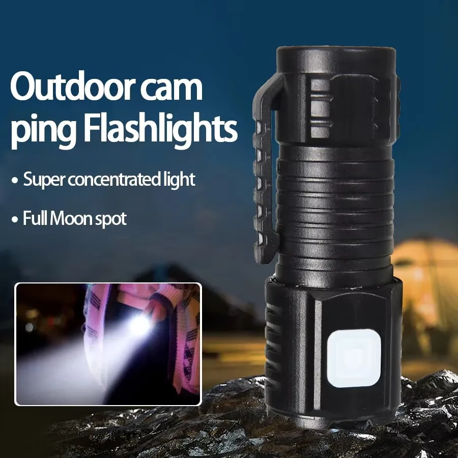 

Powerful LED Flashlight Mini Lantern Super Bright Cap Clip Lamp Light USB Rechargeable Torch Waterproof Camping Fishing Outdoor