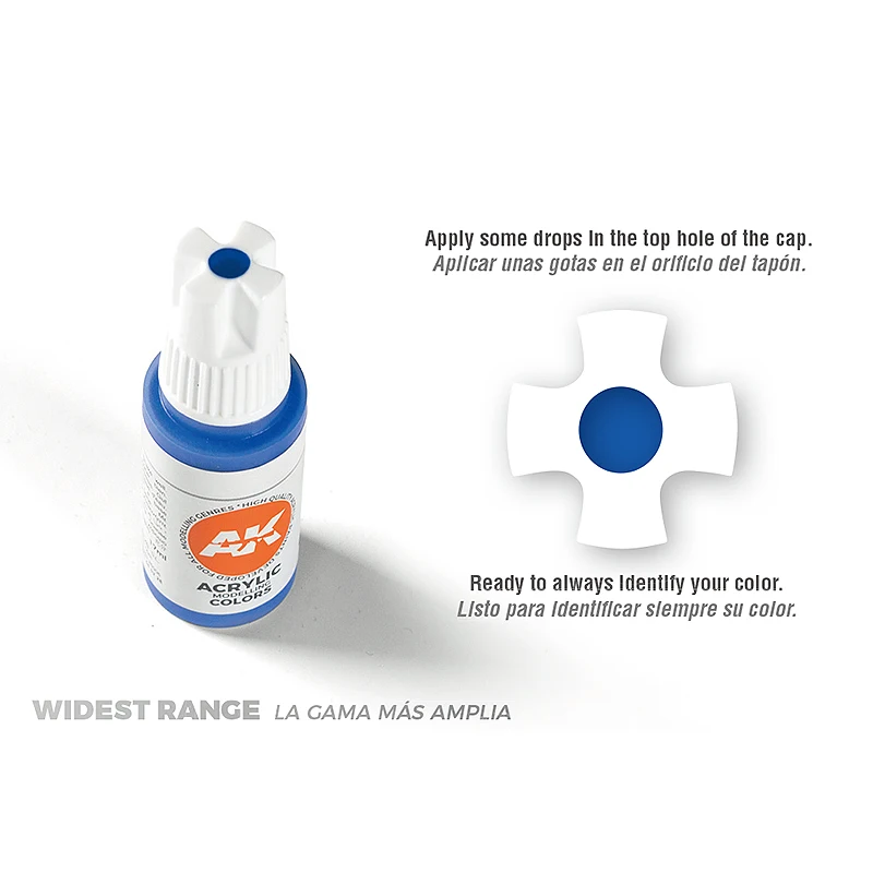 

Испанская модель AK: Третье поколение водоэмульсионной краски AK11201~236, экологически чистое ручное нанесение, 17 мл