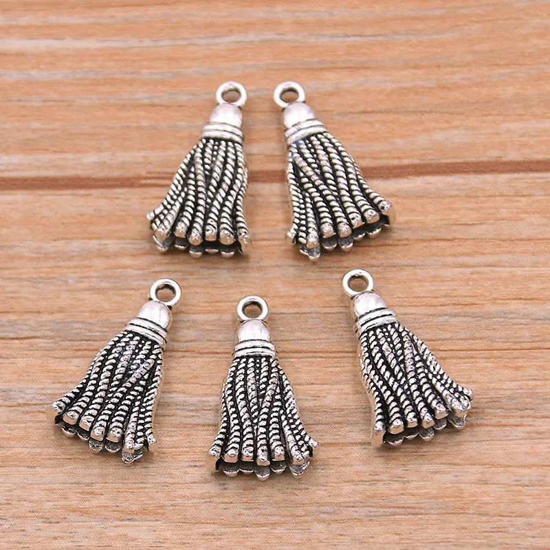 

50pcs/lot DIY Jewelry Accessories Alloy Tassel Pendant Bracelet Earrings