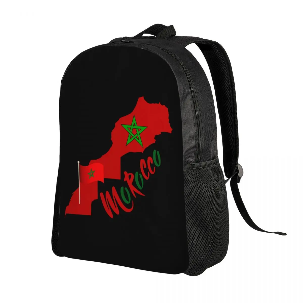 Custom Ara Is Moroccan Morocco Flag Travel Backpack Women Men School Computer Bookbag College Student Daypack Bags