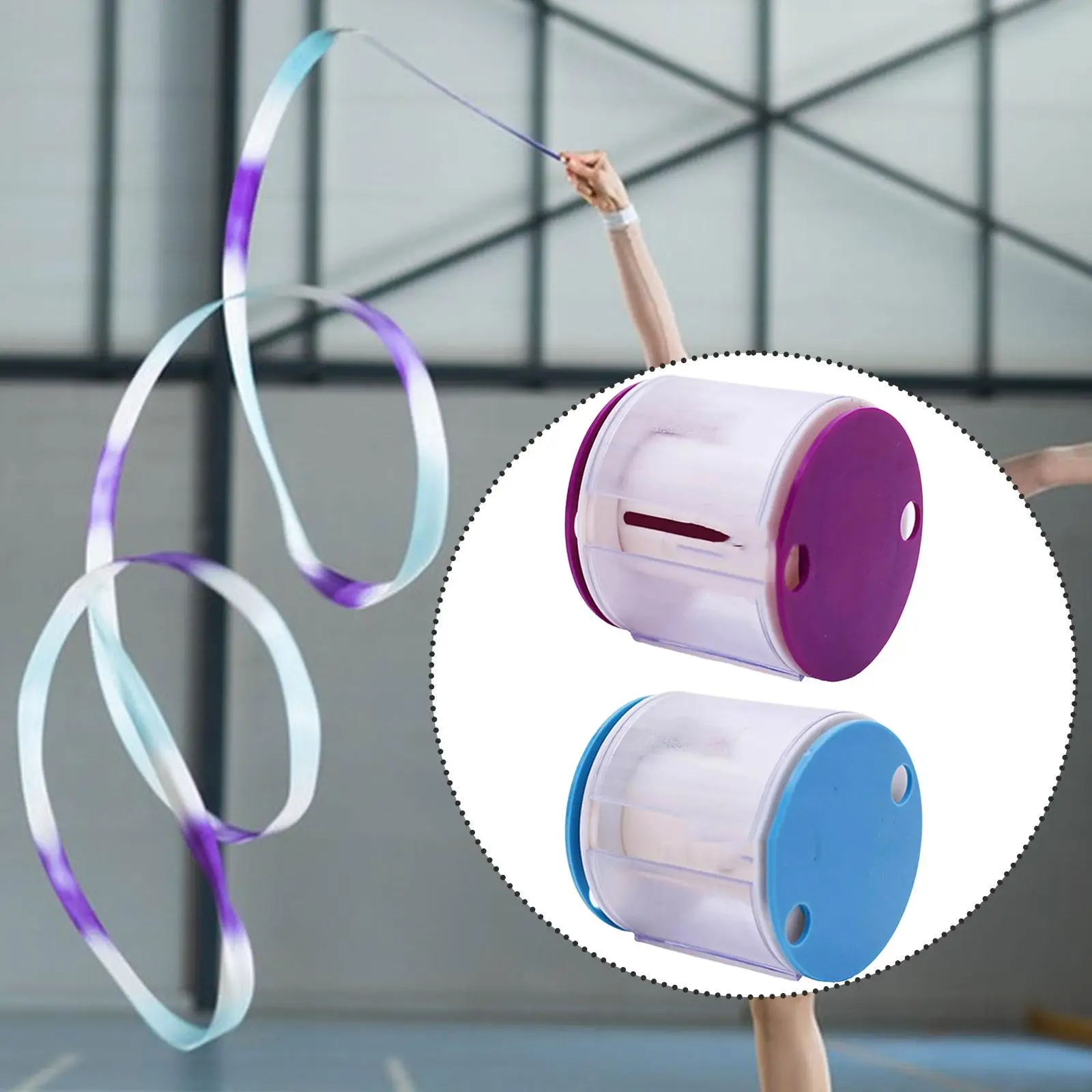 

Rhythmic Gymnastics Ribbon Winder Game Gift Accessory Competitions Compact Dance Ribbon Storage Case Equipment Ribbons Roller