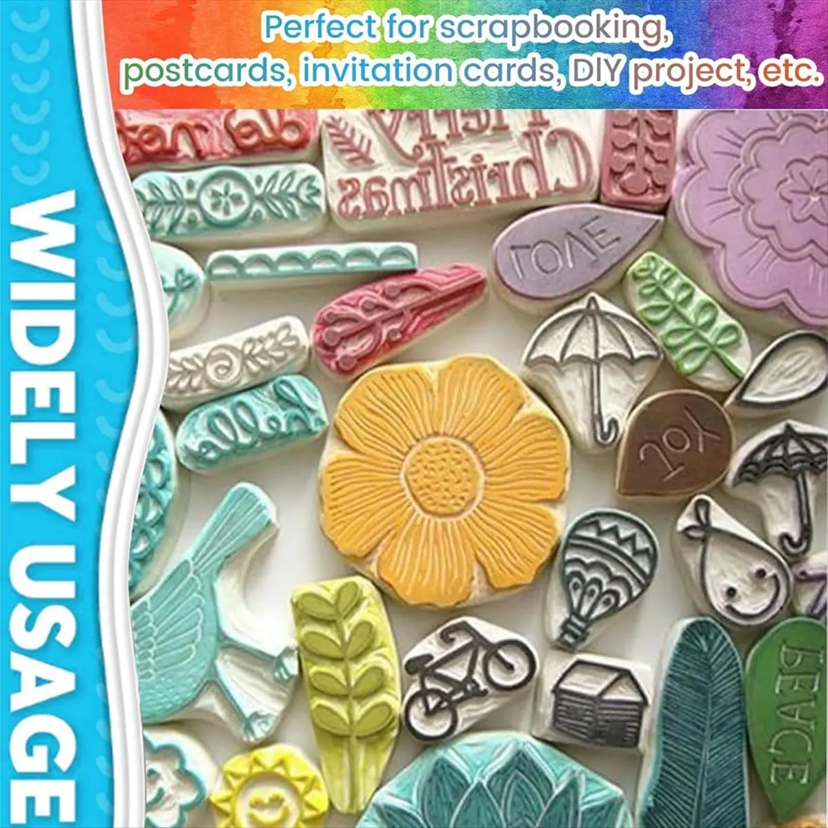 *N21R 14pcs Rubber Block Stamp Carving Blocks Rubber Stamp Kit, Carving DIY Stamp Making Kit, for Printmaking