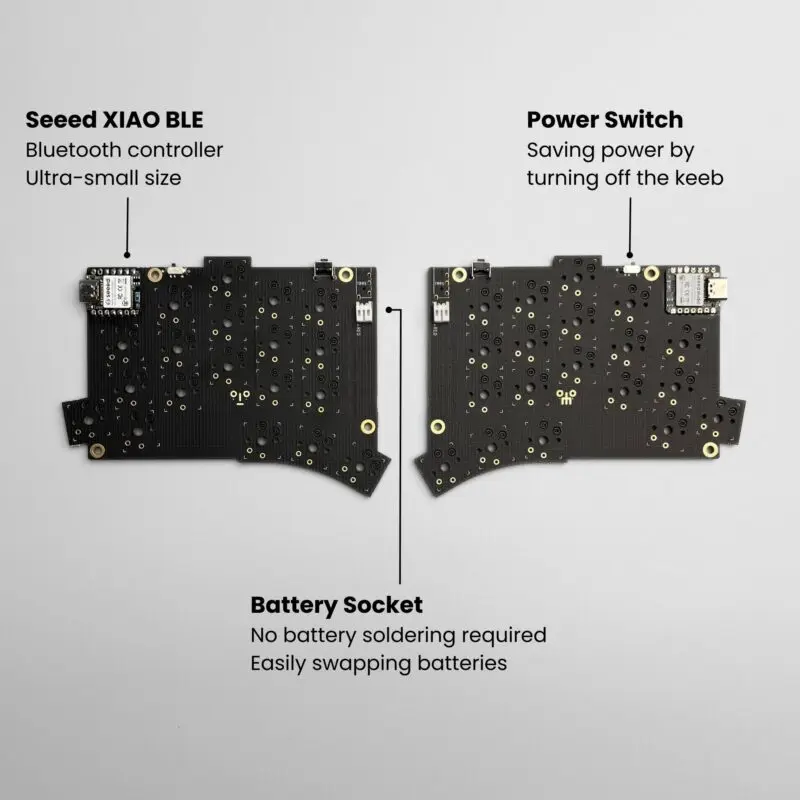 TOTEM 38key 로우 프로파일 분할 기계식 키보드 핫 스왑 가능 키트 PLA 케이스 Kailh Choc V1 Bluetooth 무선 별도 키보드 썸네일 5