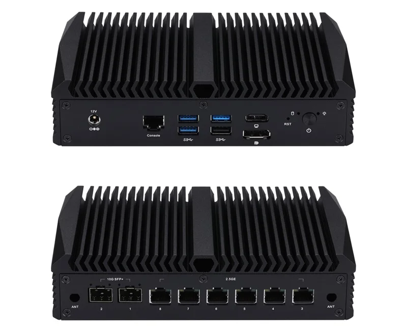 

Qotom Q30900UE Брандмауэр Core I3-10110U I5-8260U Процессор, 2 x X710-BM2 SFP+, 6 * I226 Брандмауэр-маршрутизатор ПК