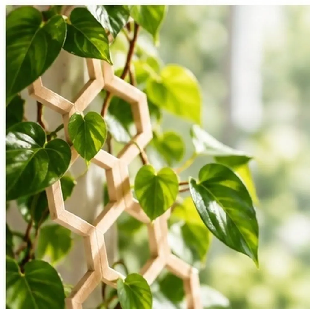 3Pcs Exquisite Wood Plant Trellis Garden Supplies for Climbing Plants Vine Plant Trellis Potted Plants Climbing Holder Wooden
