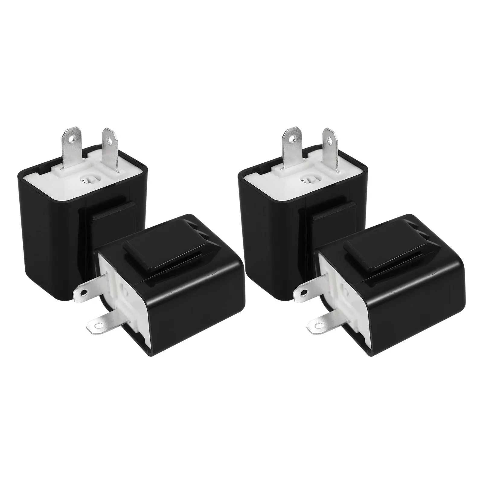 4Pcs Motorcycle Turn Signal Relay 12V LED Flasher Module Adjustable Flash Rate Electronic Flasher Relay for LED Turn Signals