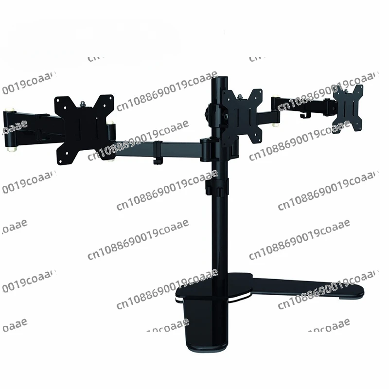 Fully Adjustable Triple Arm LCD LED Monitor Stand Desk Mount Bracket for 13"-27" Screens 180 Pull Out Swivel Arm ML6463