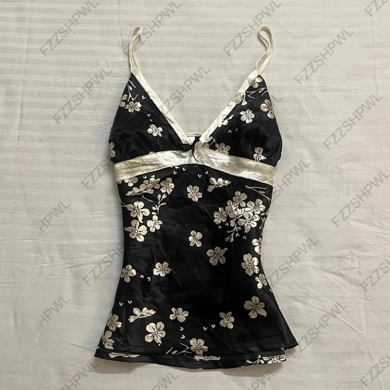 Top Corto Estampado Gráfico Estilo Rock Gótico Y2K, Chaleco de Moda Subcultural, Top Corto Vintage para Chicas Atrevidas, Streetwear