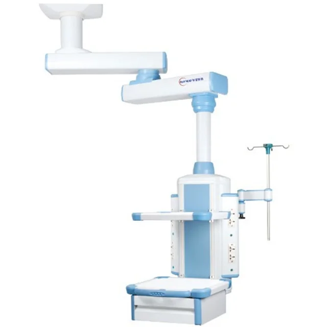 Double Arm Medical Ceiling Pendant ICU Surgical Bridge Dry Wet Separation With Gas Terminals Hospital Or Equipment
