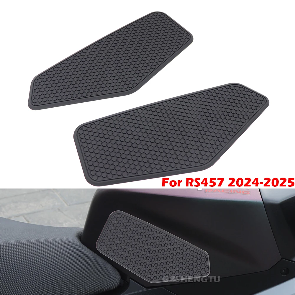 

Motorcycle Fuel Tank Pads Sticker Side Gas Knee Grip Protector Traction Decals For APRILIA RS457 RS 457 2024 2025