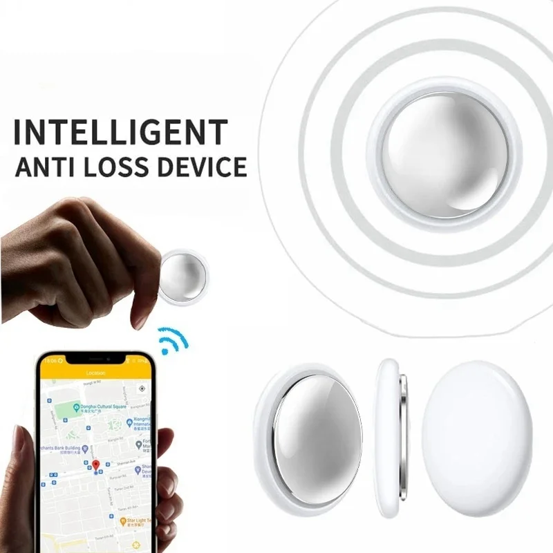 mini localizador inteligente bluetooth gps rastreador airtag portatil localizador de rastreamento anti perda dispositivo lembrete pet chave carteira localizador para ios 01