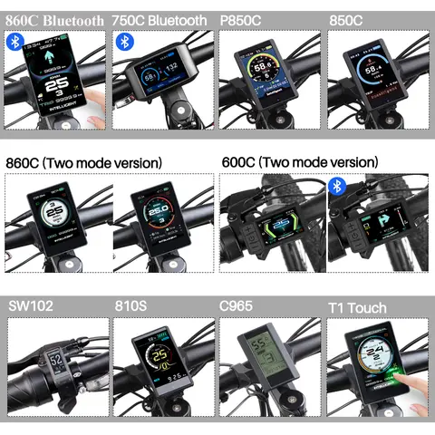 Bafang LCD Color Display Instrument 36V 48V 52V P860C 860C P850C 600C C965 DPC18 BF-UART Protocol Bluetooth 750W Motor E-bike
