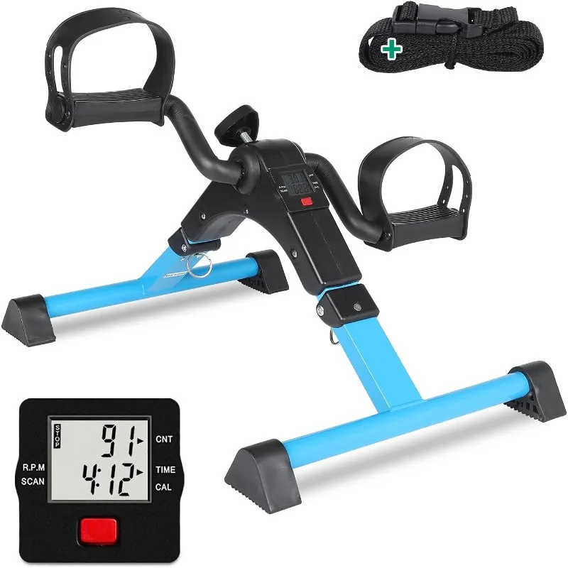 

VIVIJASON Pedal Exerciser - Folding Portable Exercise Peddler - Under Desk Exercise Bike for Arm/Leg Workout - Adjustable F