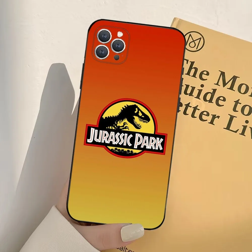 J-Jurassic Park  Phone Case For iPhone 16,15,14,13,12,11,Pro,X,XS,Max,XR,Plus,Mini Soft Black Cover