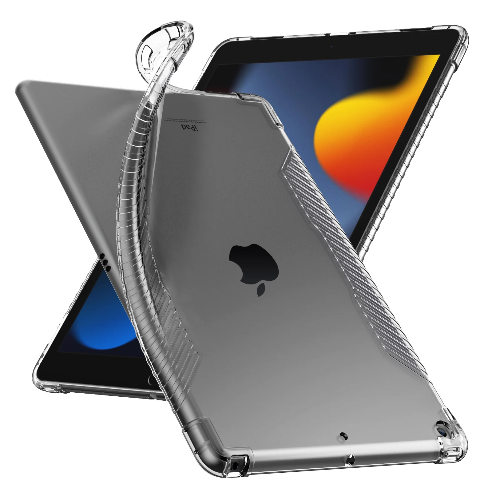 MoKo Case For iPad 9th/8th/7th Generation 10.2-inch 2021/2020,Anti-Scratch Shockproof Clear TPU Protective Reinforced Corners