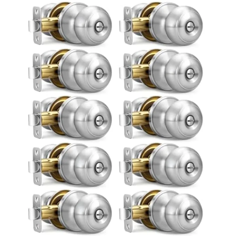 

Door Knobs, 0 Privacy Door Knobs Interior Door Knobs for Bedroom/Bathroom Keyless Doorknobs Interior/Exterior Lockset, Modern D