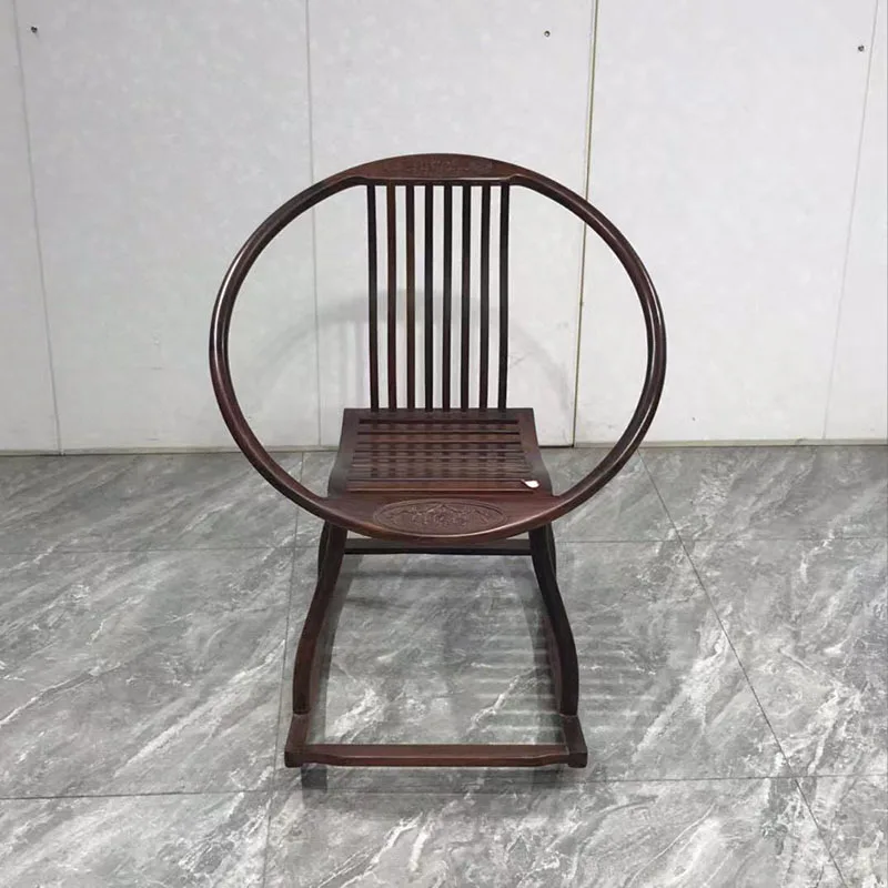 Rosewood furniture: Big Red Sour Branch Small Rocking Chair, New Chinese Style Solid Wood Leisure Chair
