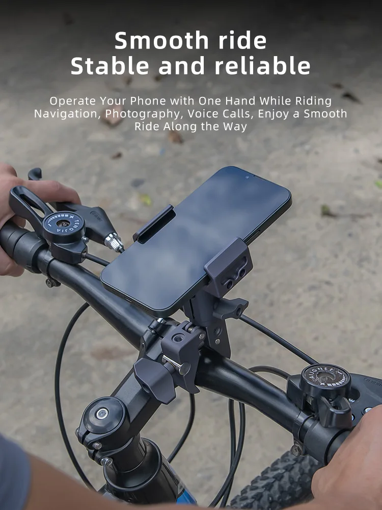 FANAUE Phone holder Aluminum alloy 360° View Universal Bike Phone Holder for 72-100mm mobile phones iPhone Xiaomi Samsung HUAWEI