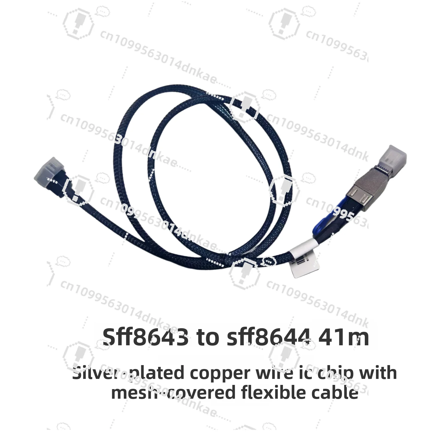 New SFF8644 TO SFF8643 External Cable To Built-in SAS3.0 Clad Mesh Silver-plated Copper Core IC 1m