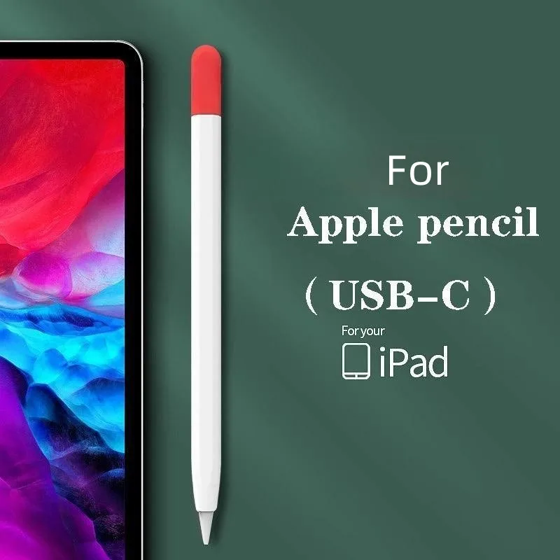 Case for Apple Pencil USB-C Case Tablet Stylus Protective Cover Soft Silicone Shockproof Non-slip