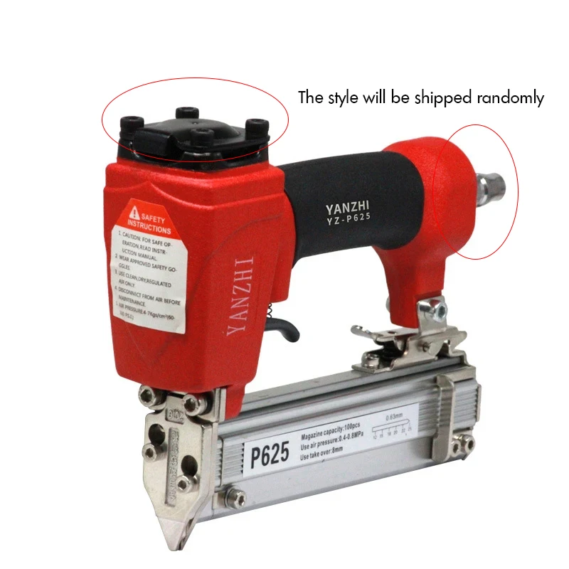 Pistola de Grampo Pneumática Profissional Heavy-duty Finish Nailer Grampeador para Madeira Estofos Tapete Arame Esgrima 063 Milímetros