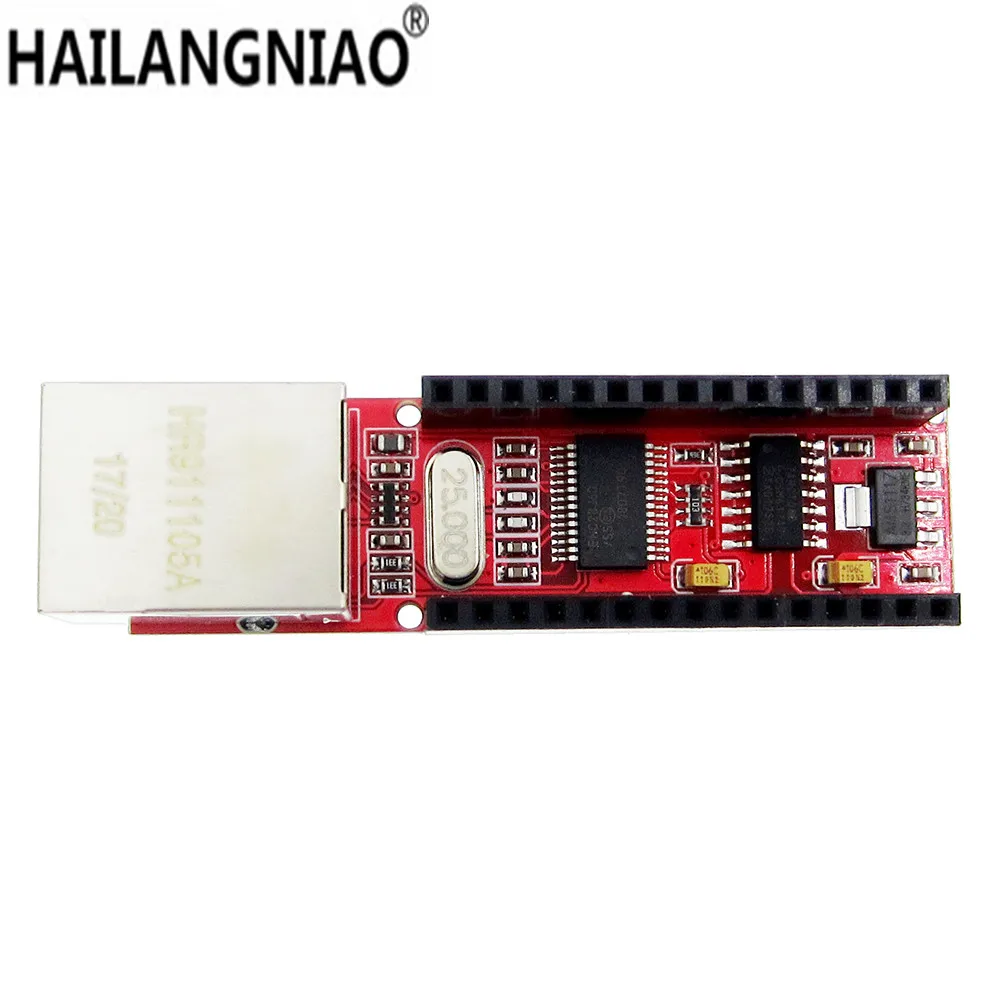 10 قطعة ENC28J60 Ethernet Shield V1.0 لوحدة خادم الويب Nano 3.0 RJ45