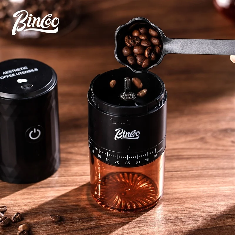 Bincoo DM08 Starry Electric Coffee Grinder – Wireless Portable Grinding Machine, Small Automatic Burr Mill for Home Travel