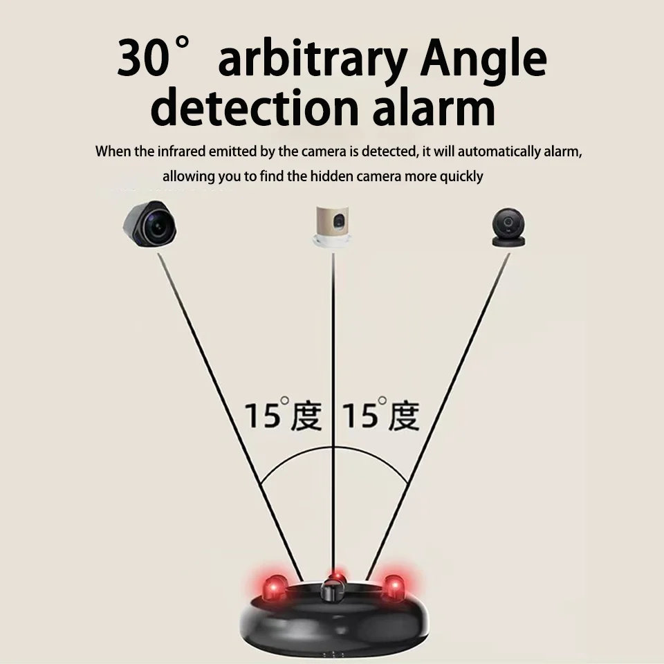 نسخة مطورة كاشف كاميرا الأشعة تحت الحمراء للحماية الأمنية كاميرا مكافحة مختلس النظر كاشف الكاميرا عدسة كشف أداة LED جاسوس
