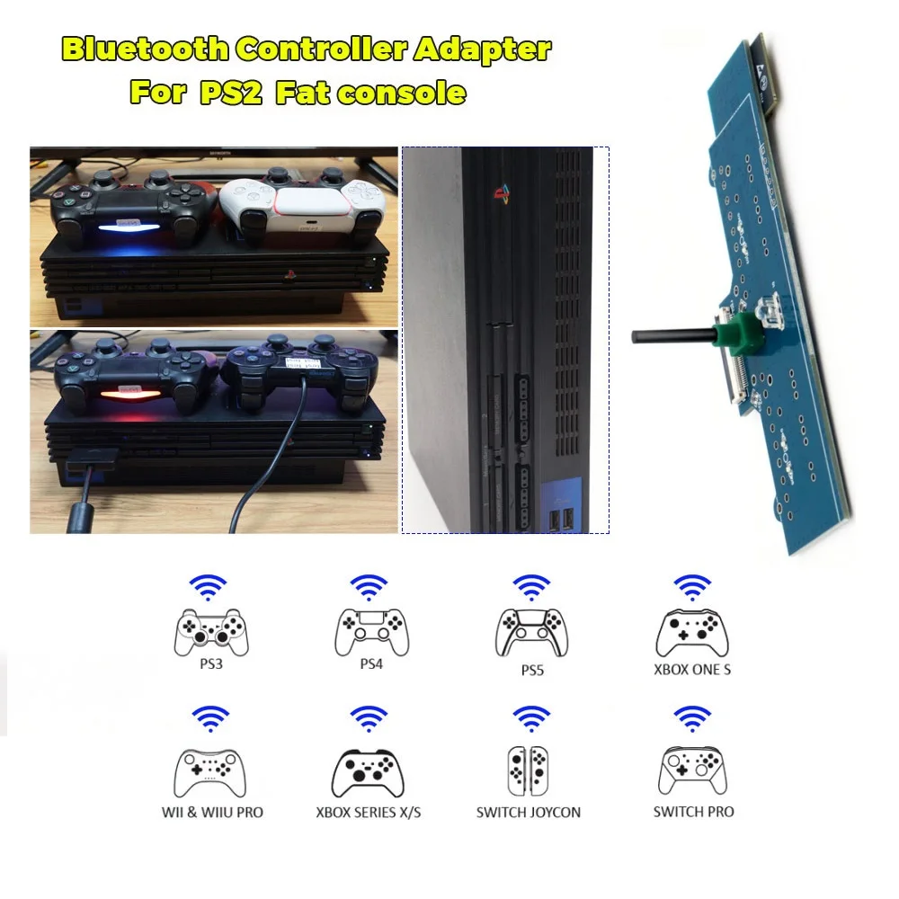 

For PS2 Fat iBlueControlMod Bluetooth Wireless Controller Internal Adapter PCB Board Bluetooth Gamepad Adapter PCB