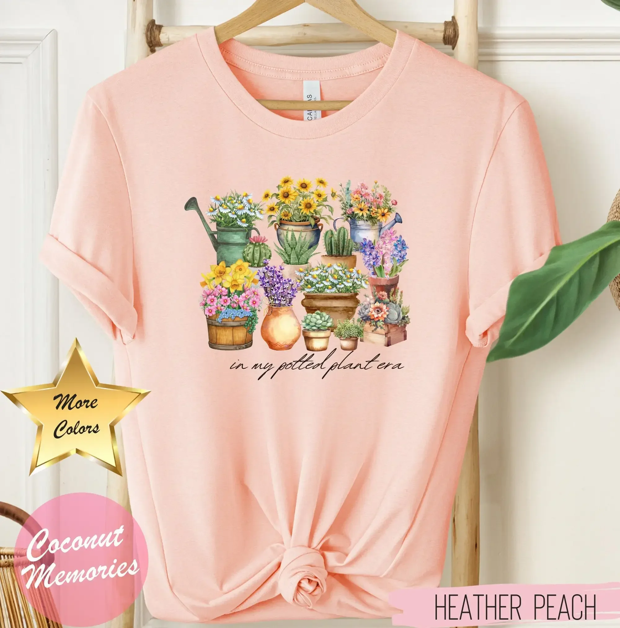 In my potted plant era T shirt Flower Pot Grower Gardening Succulent planting Lover Just One More