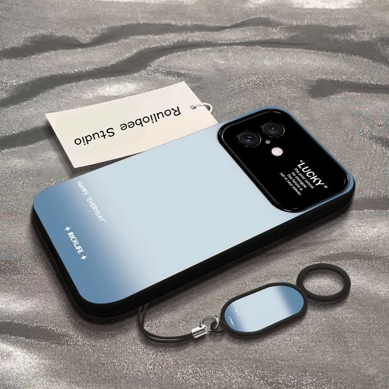 Custodia protettiva per telefono alla moda e di fascia alta, adatta per iPhone 17Pro Max/17Pro/17/Air, blu sfumato rosa