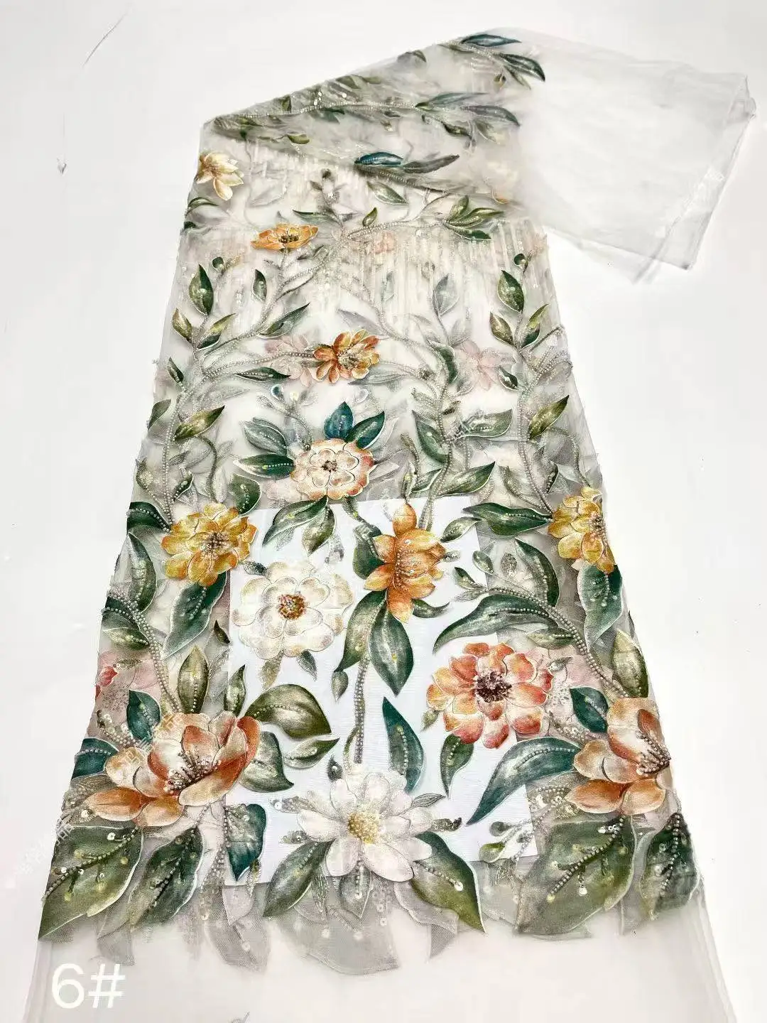 

Нигерийская кружевная ткань с блестками для свадьбы, 2025 г., высокое качество, вышивка, тюль, кружево, французское сетчатое кружево, африканская кружевная ткань, 5 ярдов