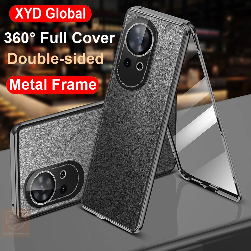 For Huawei Nova 13 Pro Case Tempered Glass 360 Flip Phone Case For Huawei Nova 13 Pro Nova13 Cover Metal Leather Double Sided