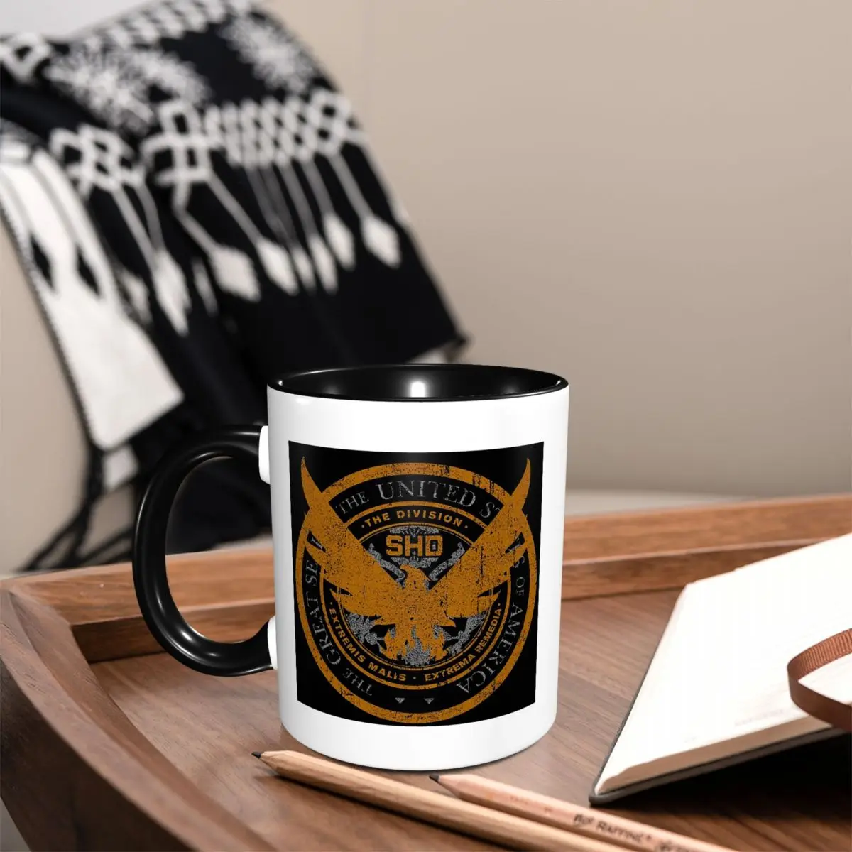 Game Tom Clancys The Division SHD Seal Mug Funny Ceramic Coffee Cups Tea Mugs Milk Cup Drinkware Gift for Woman Man view 4