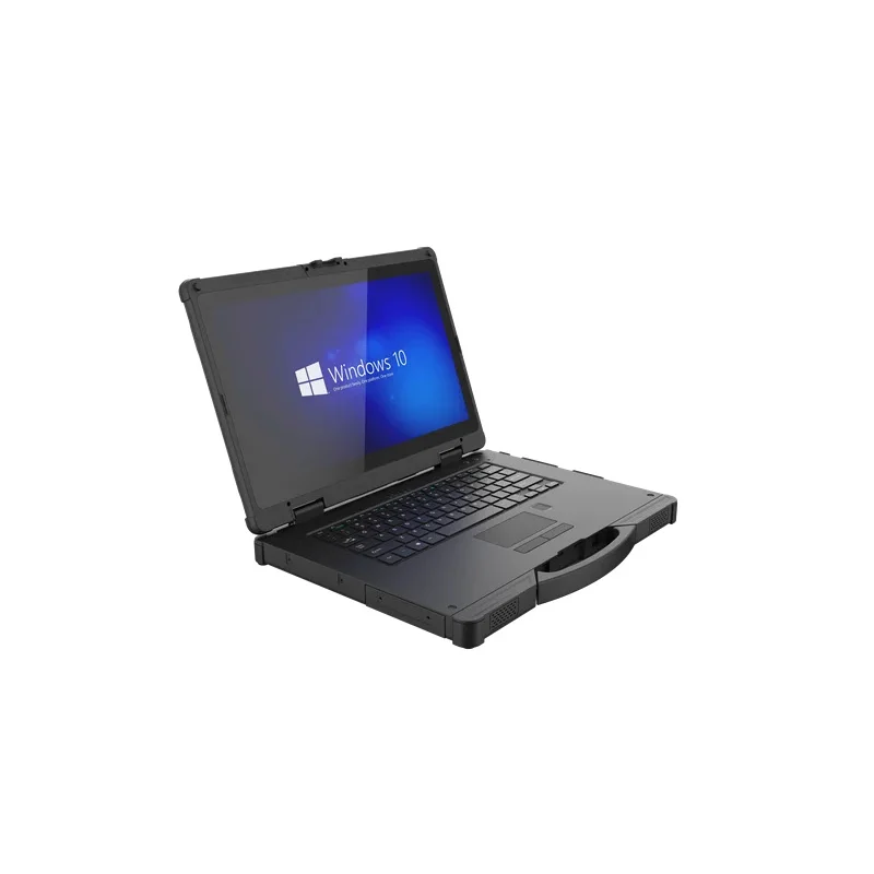 Computador móvel traseiro industrial, PC de impressão digital impermeável, i7 Notebook Laptop robusto, alto brilho, 15.6 Polegada, I7, 1000 lêndeas