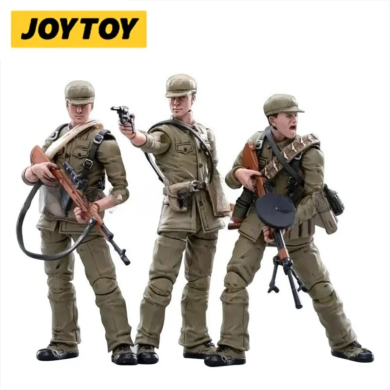 1/18 JOYTOY 3.75inches Action Figure(3PCS/SET) Chinese People's Volunteer Army Spring Uniform Model Toy 【In Stock】