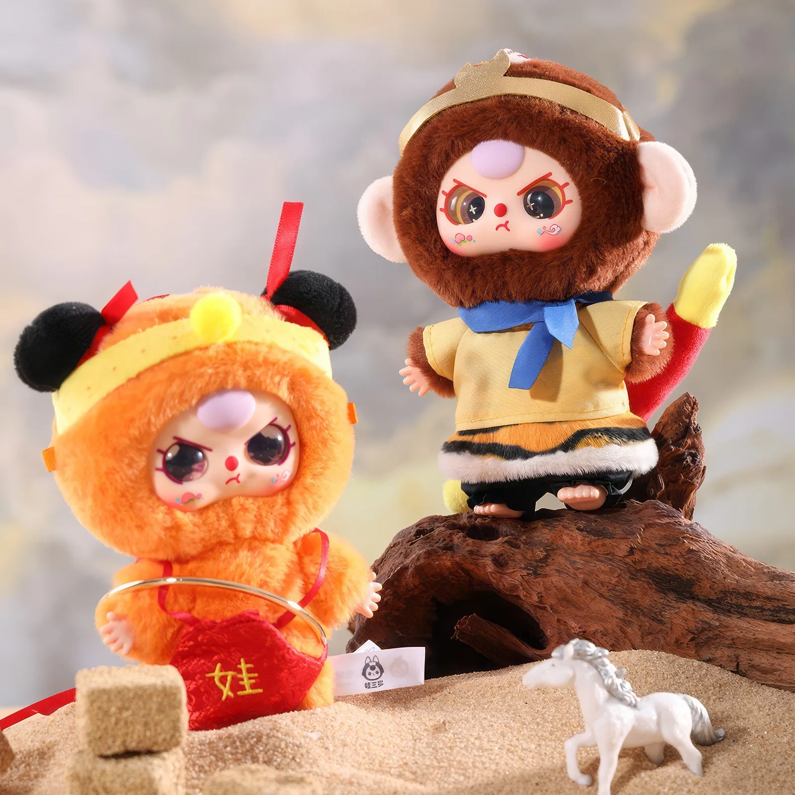 In Stock Authentic Baby Three Havoc In Heaven Series Blind Box Toys Trendy Fashion Cartoon Model Doll Decor Kids New Year Gift