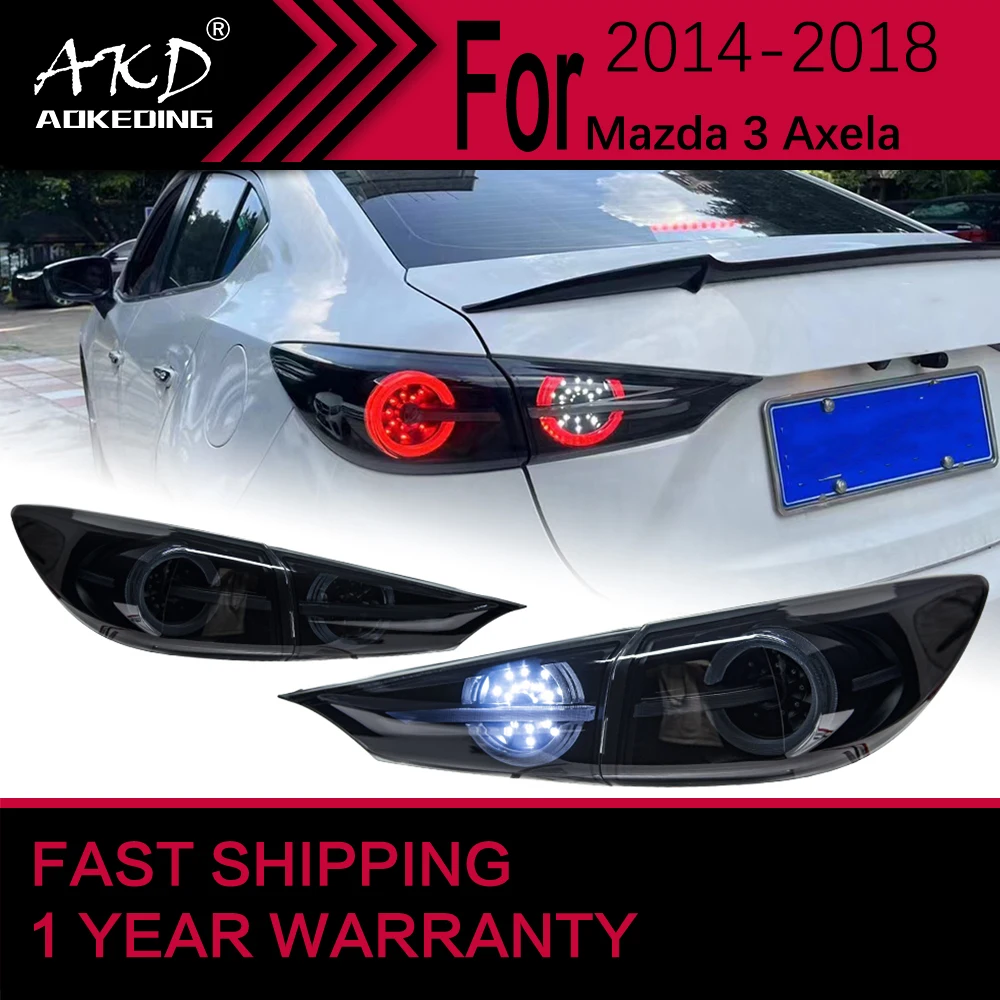 Car Lights for Mazda 3 LED Tail Light 2013-2019 Axela Rear Stop Lamp Brake Signal DRL Reverse Automotive Accessories 5.0 1 Re