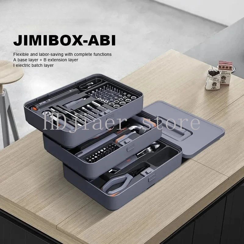 

JIMIHOME Household Electric Hand Drill/Screwdriver Set Hardware Repair Tool Set with Lock Design for Home Repair, Car Repair