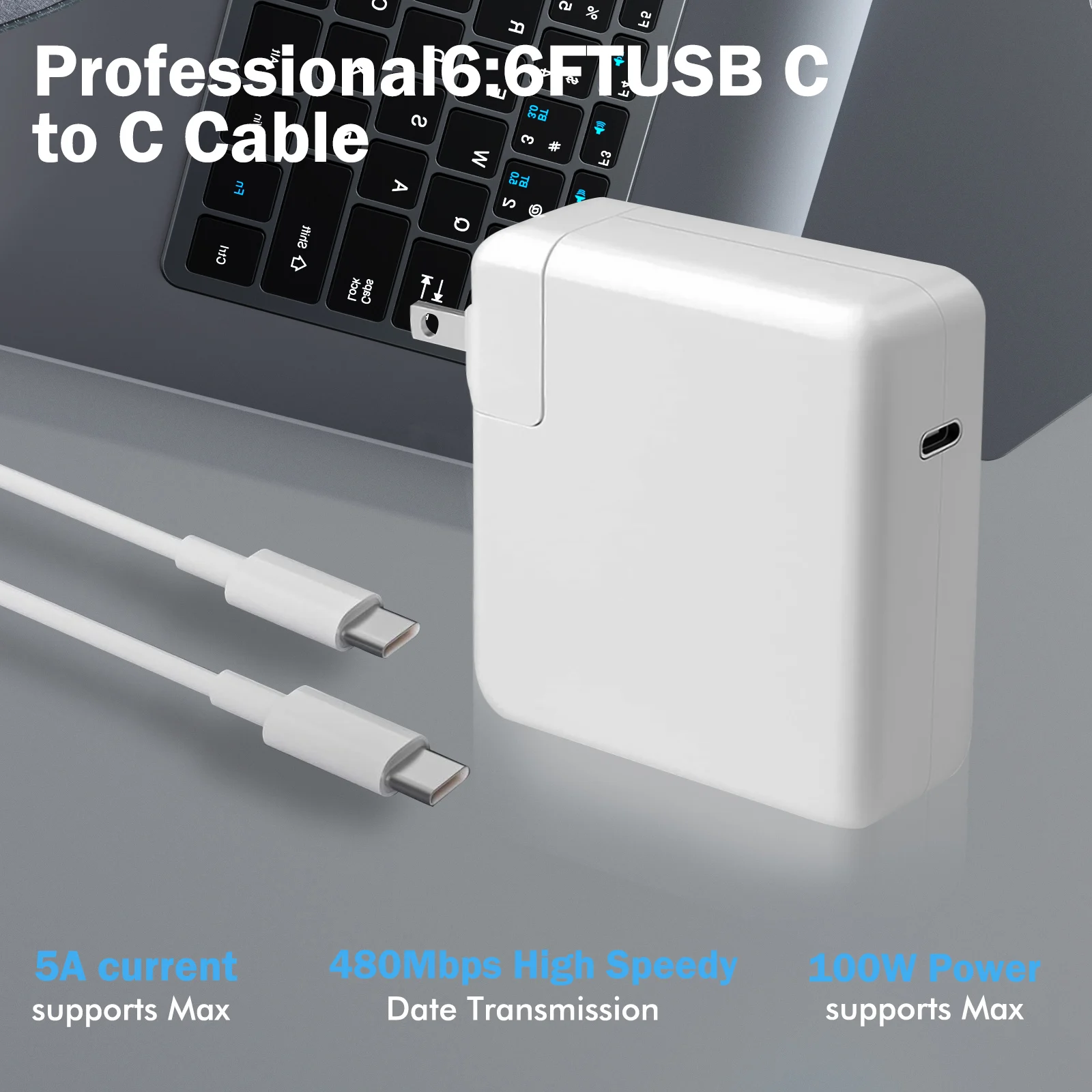 Szybka ładowarka Reletech USB C o mocy 96 W do portu USB C MacBook Pro/Air, iPad Pro, Samsung Galaxy i wszystkich urządzeń USB C, zawiera kabel