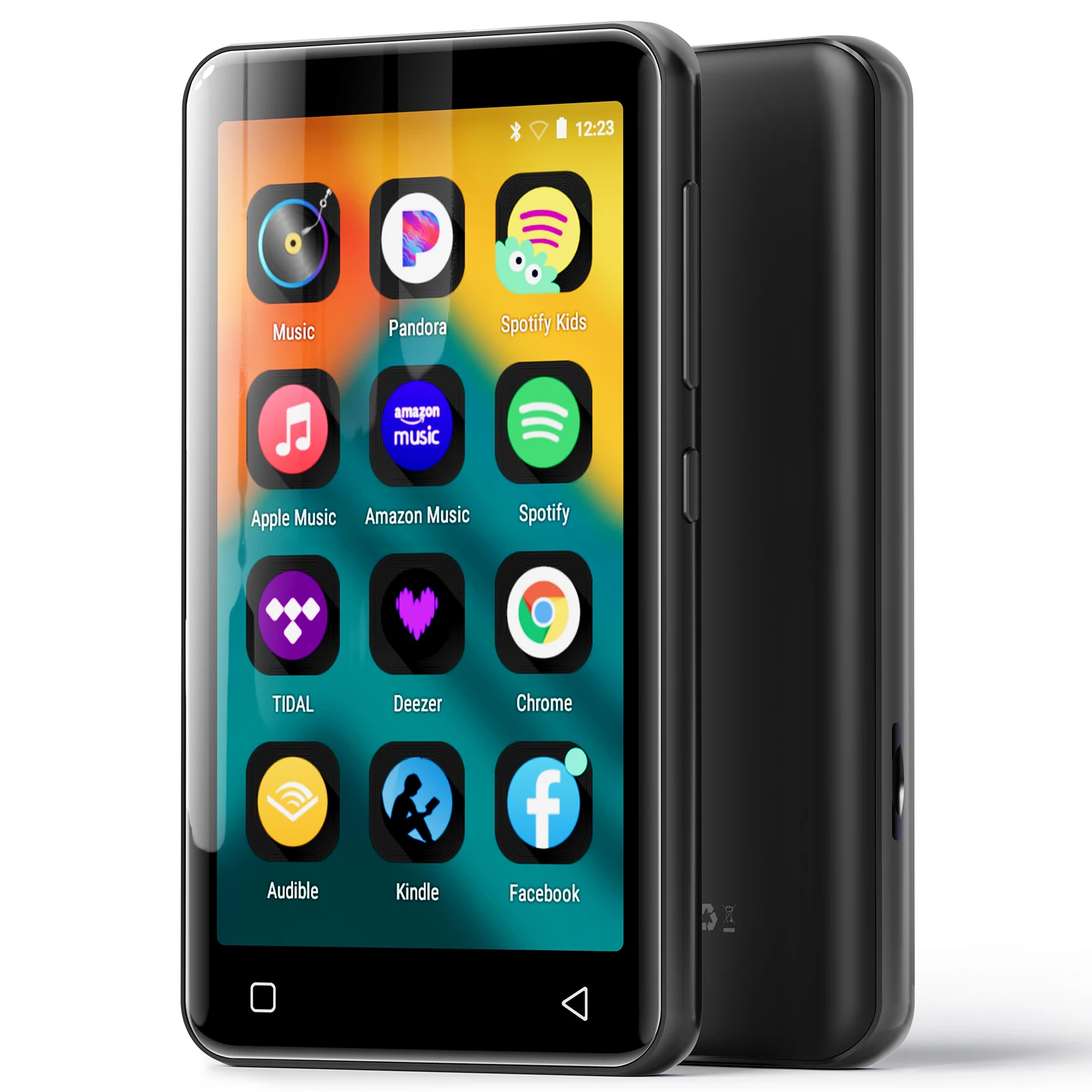 Lecteur lecteur mp3 haut-parleurs bluetooth, lecteur de musique dap avec spotify, marée, walkman mp4 avec audio et vidéo, jusqu'à 1 To