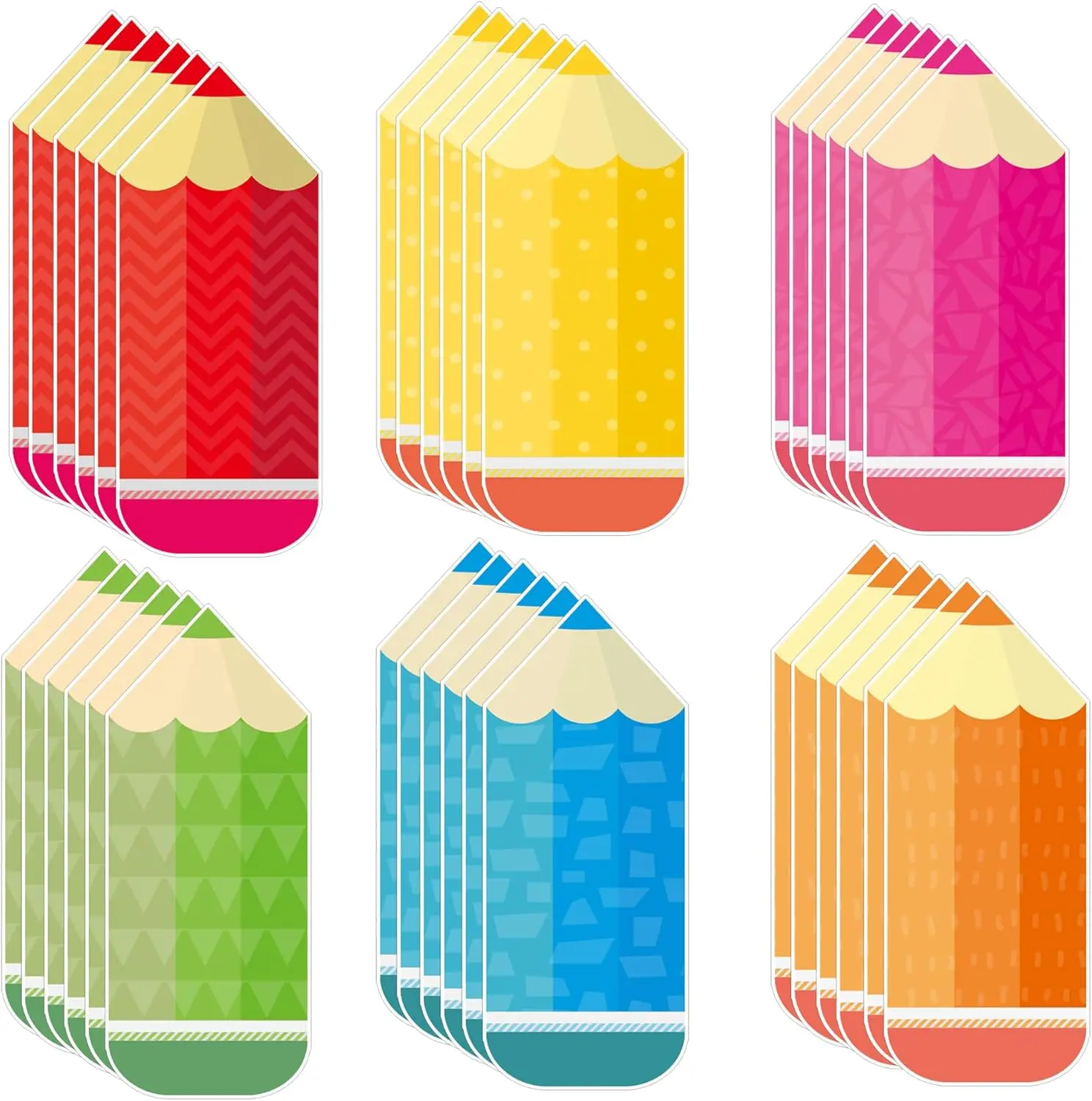 

Pencils Cut Outs Cards 90pcs Colorful Pencil Shape Name Tags Cards Classroom Bulletin Board Locker Cards for School Home Teacher