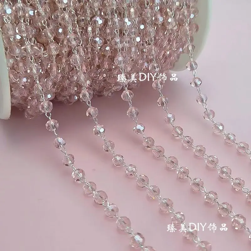 Pink DIY Tassel Chain Making Material for Ancient Hairpin Step‑Shake Hand Fan Face Veil Hat Curtain Hair Decoration