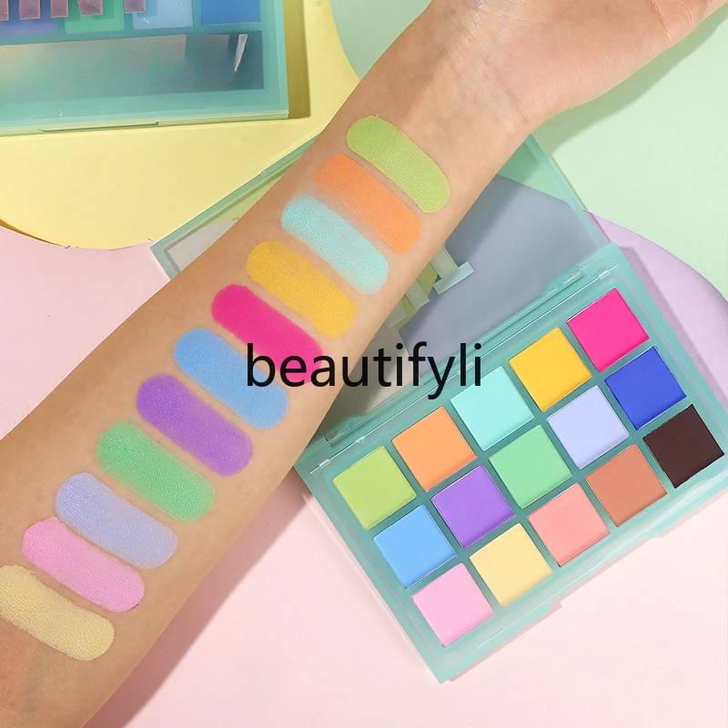 

Macaron Eyeshadow Disc Color Multi-Color Full Matte Children's Stage Makeup Rainbow Dopamine