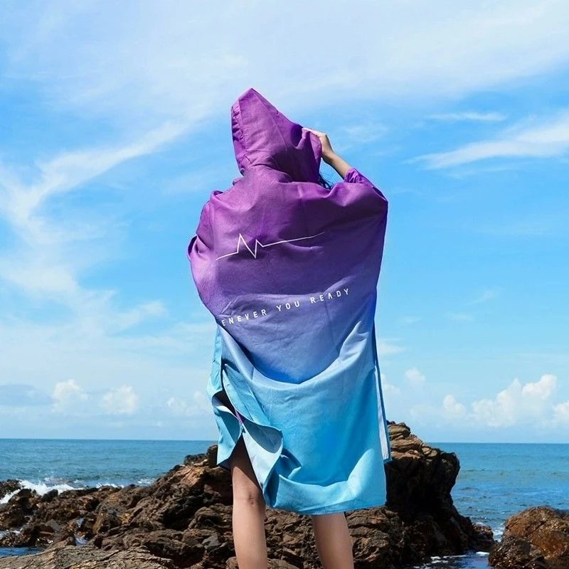 

Quick drying bathrobe beach towels diving summer surfing beach swimming cape