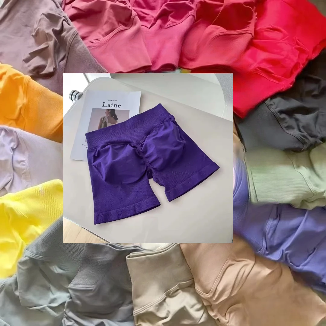 

Women's Fitness Clothing Yoga Impact Shorts Signature Low-waisted Seamless Yoga Shorts Hip Kneading Shorts, and Pilates Exercise