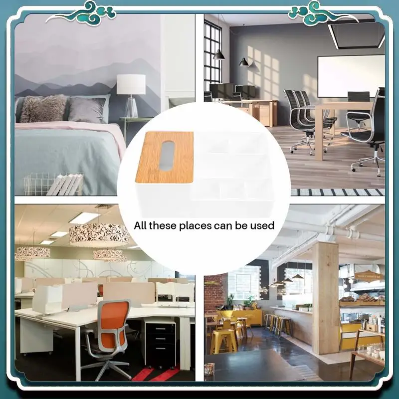 

Premium Office Desktop Stationery Storage Tissue Box Household PP Material Desktop Tissue Cosmetics Storage Box